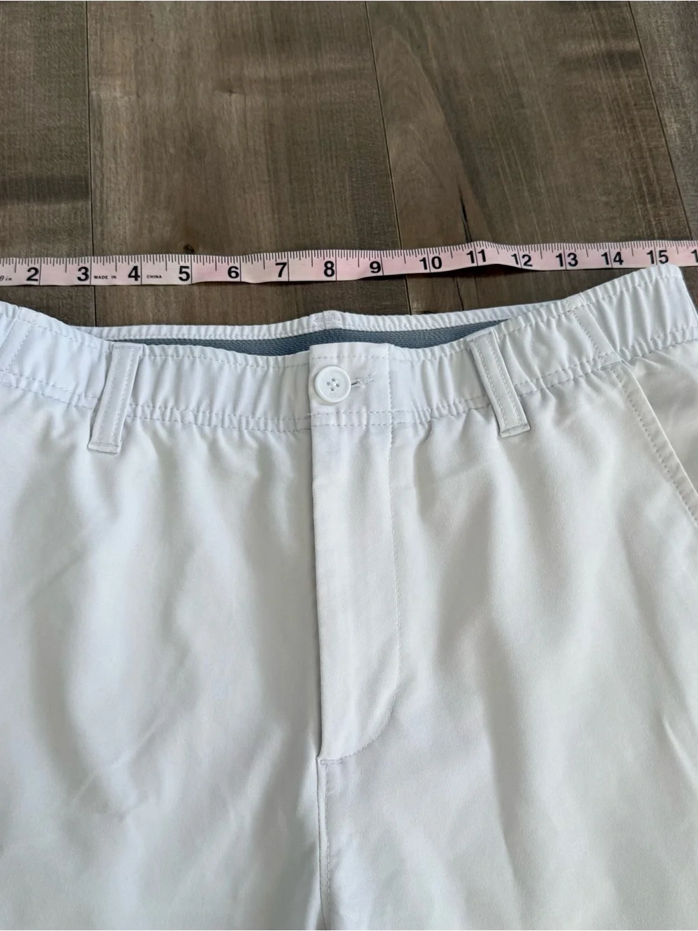 Under Armour Shorts Gummy Waistband Elastic Off White Men 32 Golf Performance